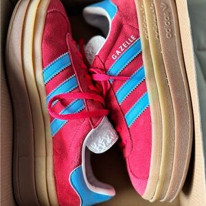 Adidas Gazelle Kids Shoes - Red and Blue